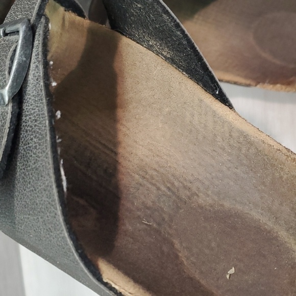 Birkenstock Women Comfort Sandals Slide 2 strap Sandals Flats shoes sz 37/6 - Picture 9 of 12